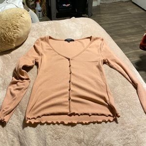 pink long sleeve shirt